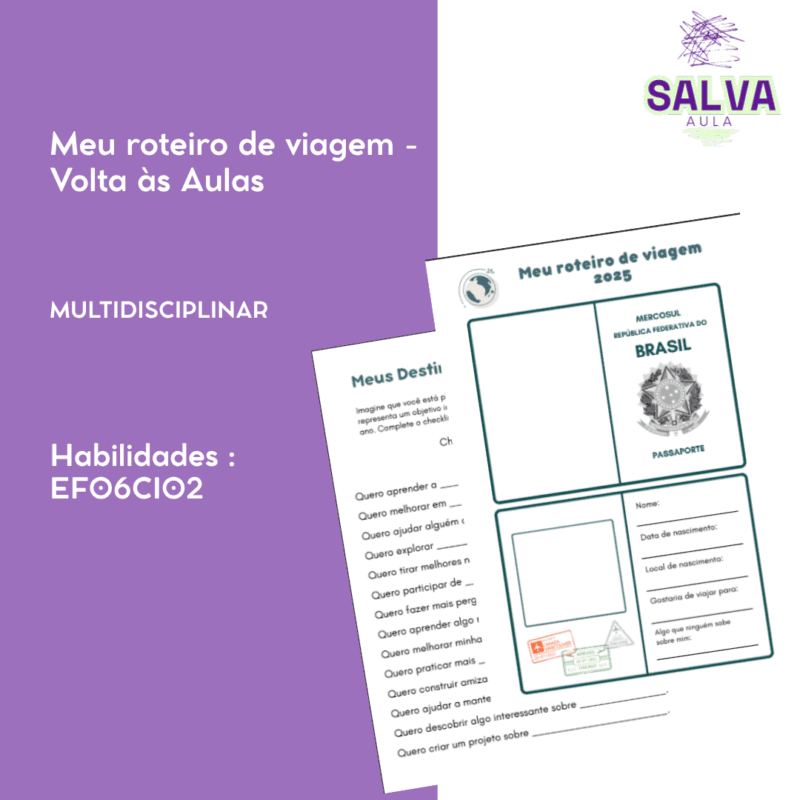 Meu roteiro de viagem - Volta às Aulas!