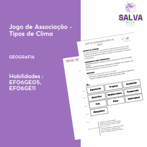 Jogo de Associação – Tipos de Clima: Características e Descrições | Geografia | 6º ano ao Ensino Médio