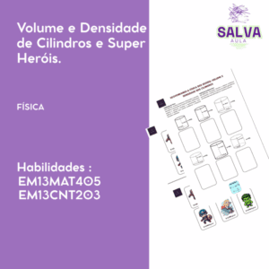 Volume e densidade de cilindros com super heróis