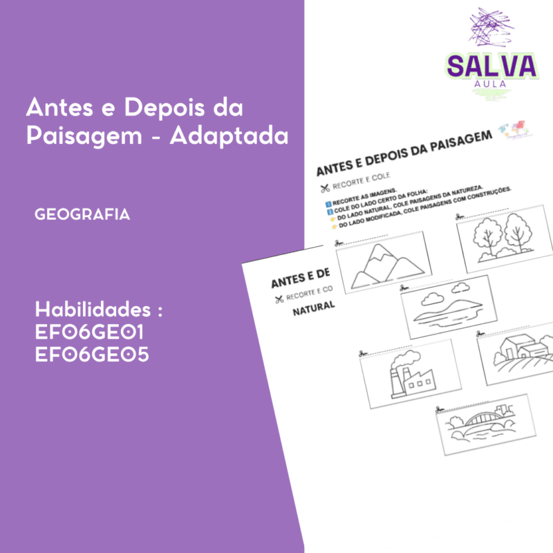 Antes e Depois da Paisagem - Adaptada
