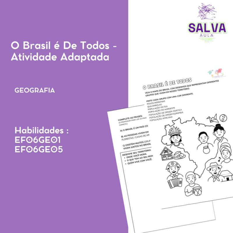 O Brasil é De Todos - Atividade Adaptada