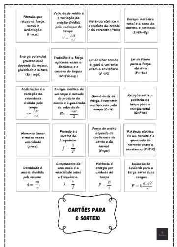 Bingo das Fórmulas - Imagem 2