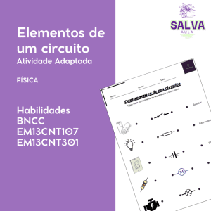 Elementos de um circuito - Atividade adaptada