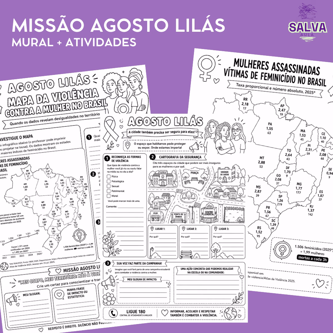 Atividade Agosto Lilás — Geografia da Proteção