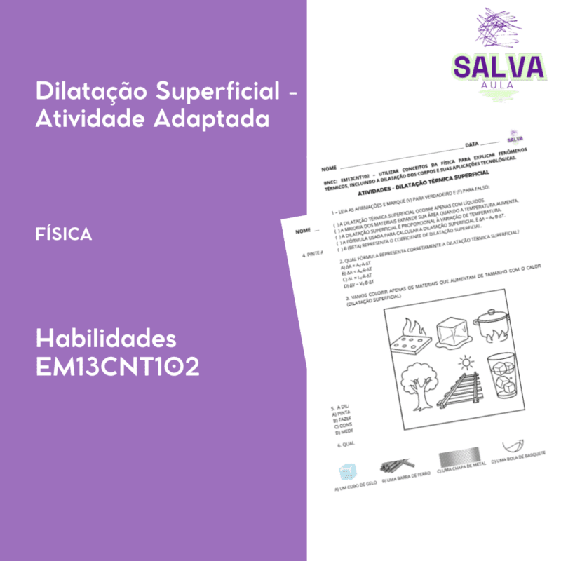 Dilatação Superficial - Atividade Adaptada