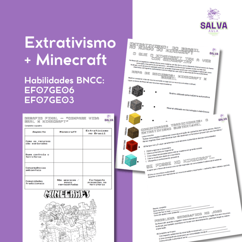 Extrativismo + Minecraft
