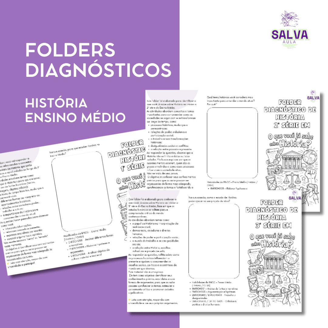 Folders Diagnósticos de História – Ensino Médio