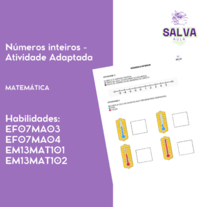 Números inteiros - Atividade Adaptada