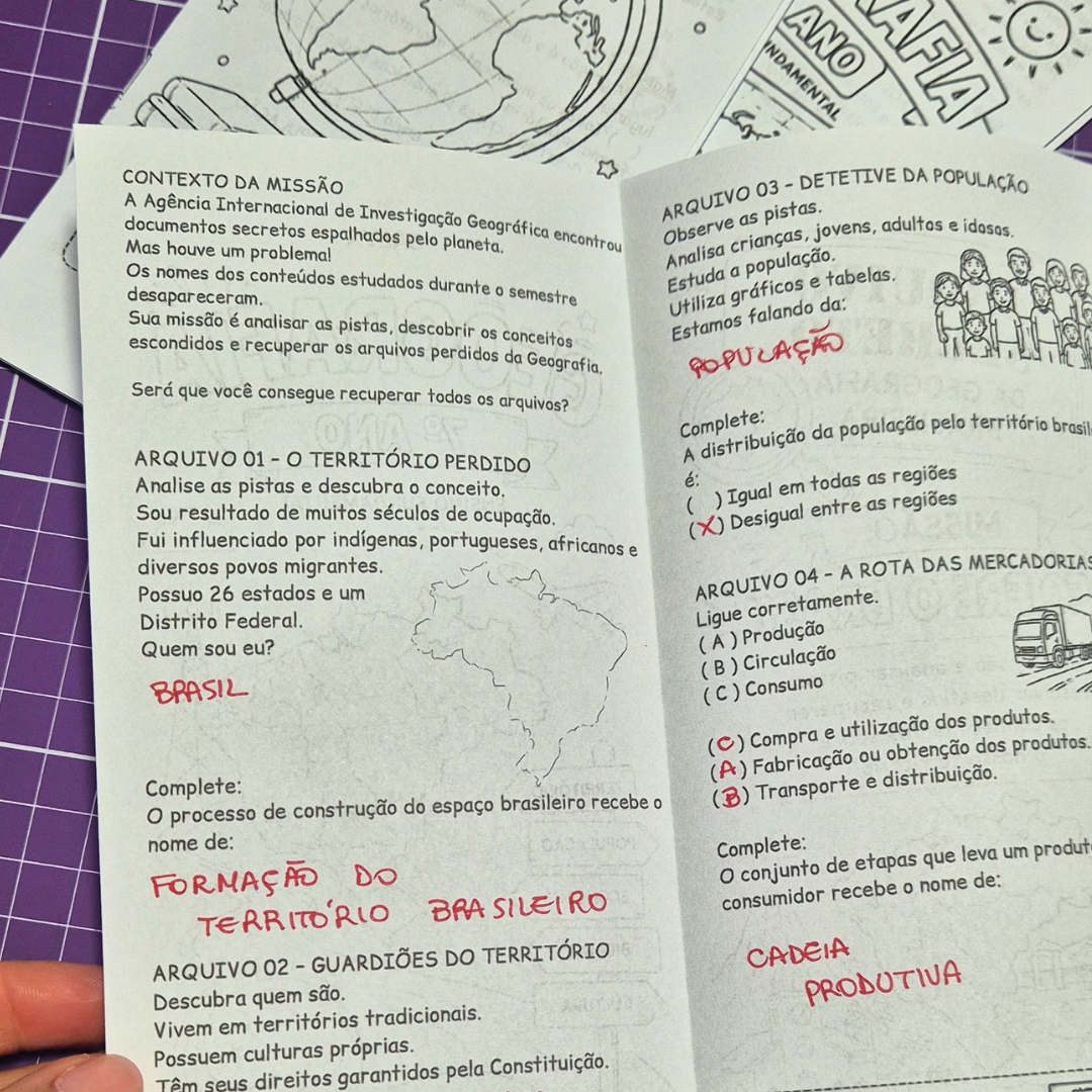 Kit de Folders de Revisão - Atividades de Revisão do 1º Semestre - Fundamental II - Imagem 5