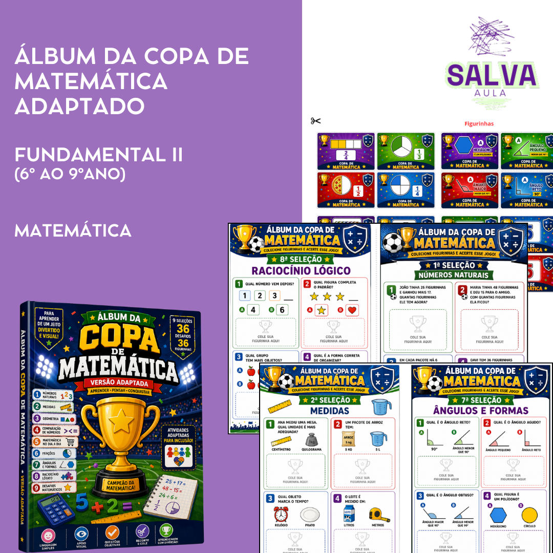 ÁLBUM DA COPA DE MATEMÁTICA – VERSÃO ADAPTADA - FUNDAMENTAL II