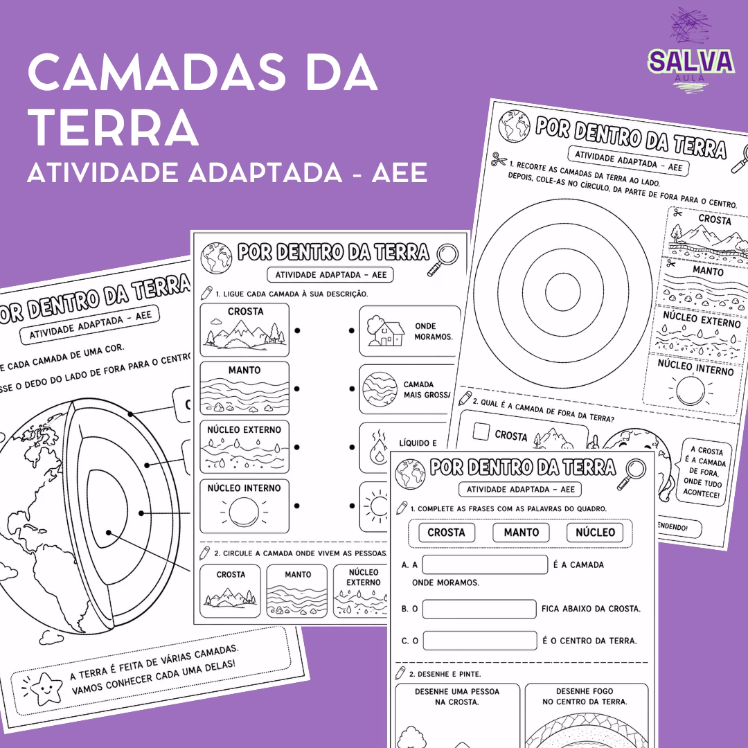 Camadas da Terra - Atividade Adaptada (AEE)